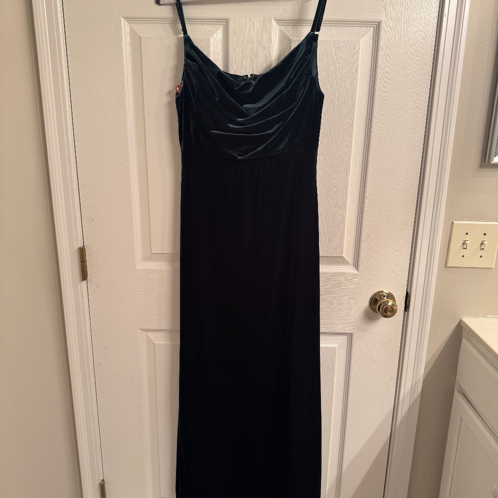 Revelry - Skye Velvet Dress Sz 10P Emerald 613